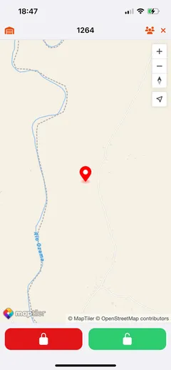 Aplicación móvil: mapa con la ubicación en vivo del vehículo